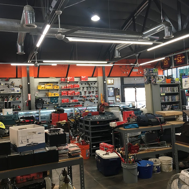 Pawn shop tools and electronics