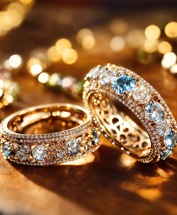 Gold gemstone rings for pawn
