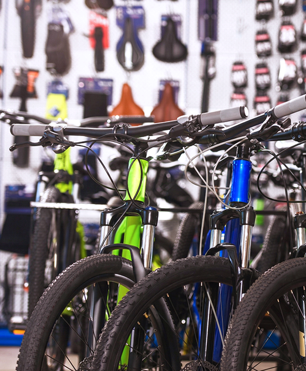 Used bicycles in pawn shop