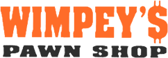Pawn shop logo orange banner